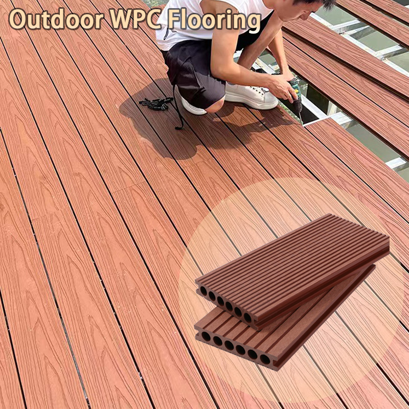 China WPC outdoor floor WPC, WPC round hole ordinary outdoor floor WPC ...
